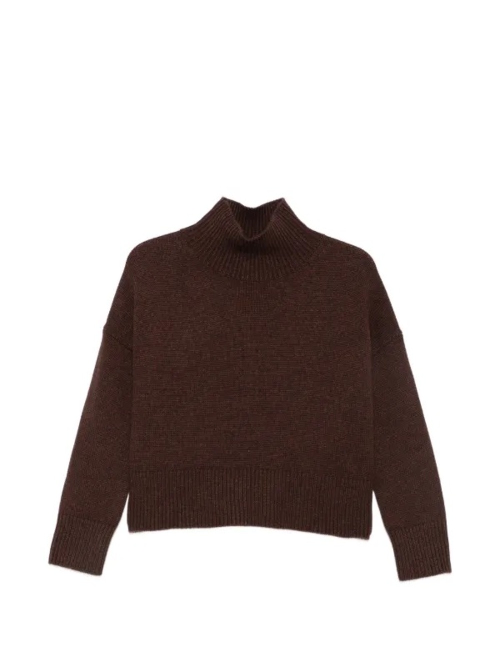 Beginning Boutique Chocolate Brown Mockneck Sweater